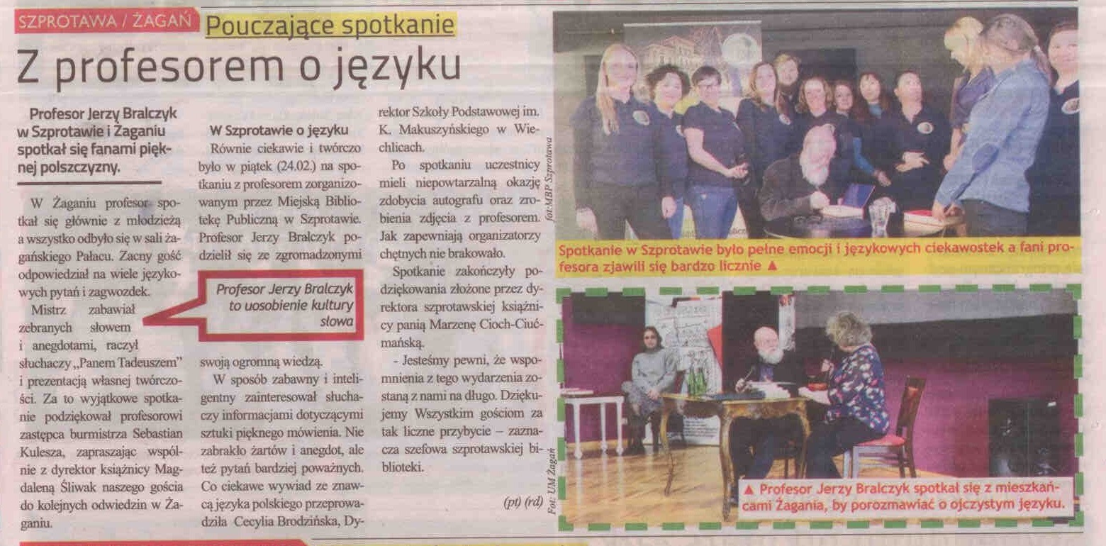 gaz. lok. 9 2023 z 03.03.2023 str. 19 Z profesorem o języku aut. pt rd