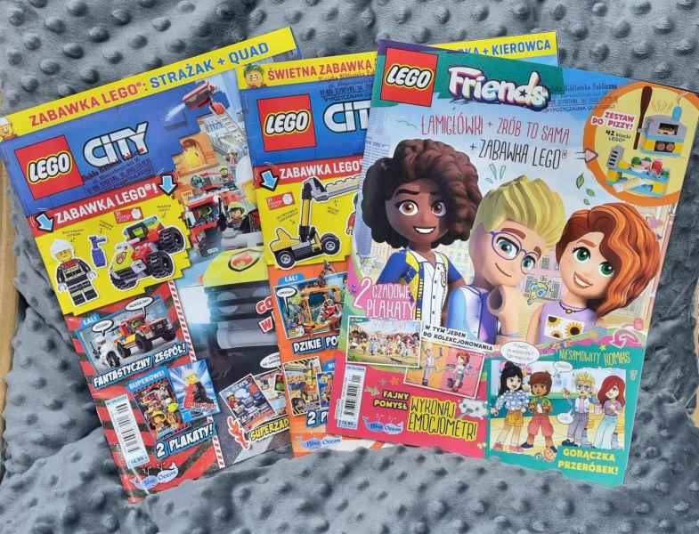 zdjęcie gazetek dla dzieci Lego Ninjago i lego friends