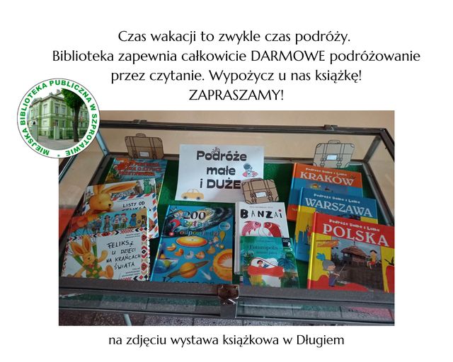 zdjęcie wystawy książek o podróżach